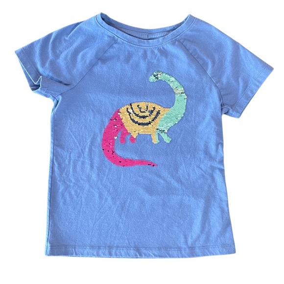 Cat & Jack Other - Girls Sequin Dinosaur Shirt, Cat & Jack, M (7/8), Blue